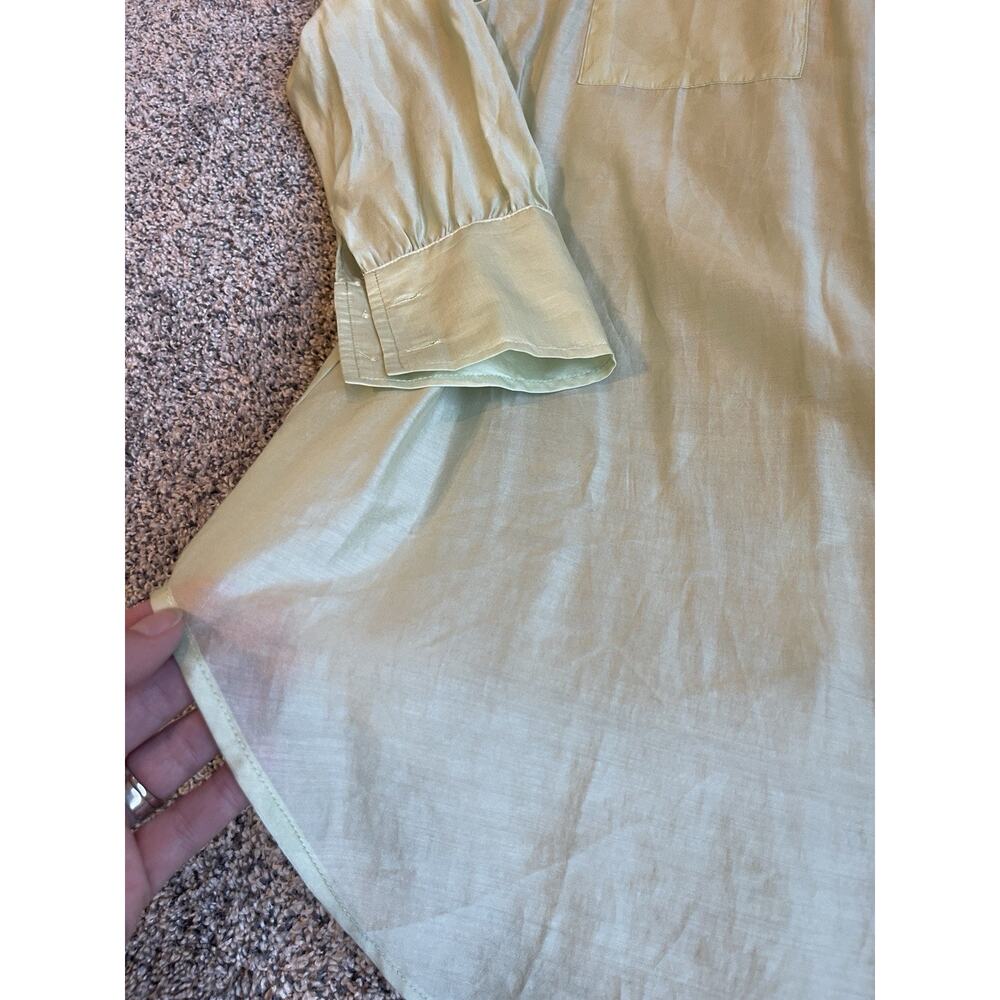 House of Harlow 1960 Women's Sheer Green Oversized Button-up Tunic Size XS NWT - Picture 2 of 11